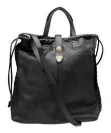 ear PAPILLONNER（イアパピヨネ）の古着「巾着ショルダーバッグ」｜ブラック