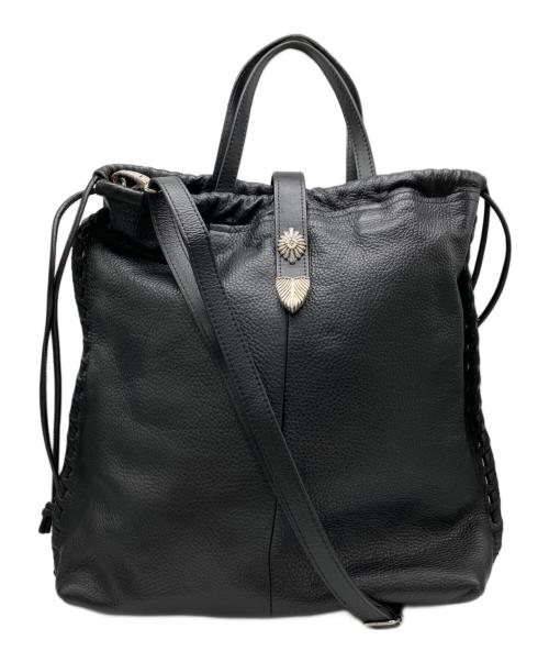 ear PAPILLONNER（イアパピヨネ）ear PAPILLONNER (イアパピヨネ) 巾着ショルダーバッグ ブラックの古着・服飾アイテム