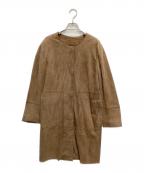 WEEKEND Max Maraウィークエンド マックスマーラ）の古着「スエードノーカラーコート」｜ブラウン