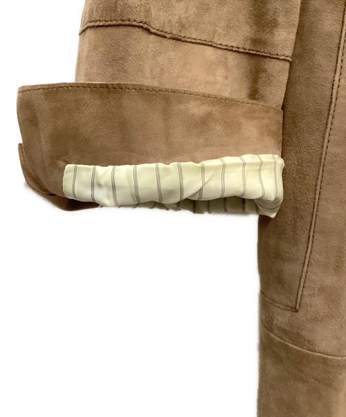 WEEKEND Max Mara（ウィークエンド マックスマーラ）WEEKEND Max Mara (ウィークエンド マックスマーラ) スエードノーカラーコート ブラウン サイズ:40の古着・服飾アイテム
