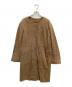 WEEKEND Max Mara（ウィークエンド マックスマーラ）の古着「スエードノーカラーコート」｜ブラウン