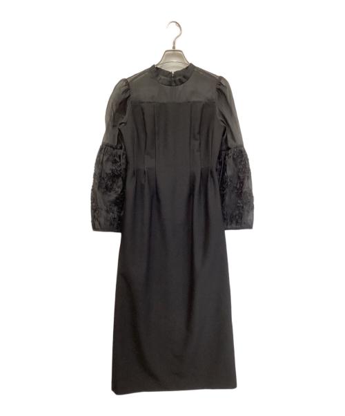 CELFORD（セルフォード）CELFORD (セルフォード) フラワースリーブワンピース ブラック サイズ:36の古着・服飾アイテム