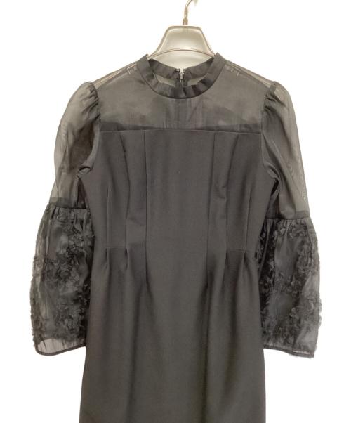 CELFORD（セルフォード）CELFORD (セルフォード) フラワースリーブワンピース ブラック サイズ:36の古着・服飾アイテム