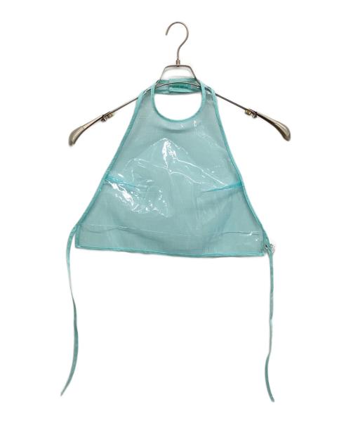FUMIKA UCHIDA（フミカウチダ）FUMIKA UCHIDA (フミカウチダ) VINYL/TULLE BIB ブルー サイズ:Freeの古着・服飾アイテム