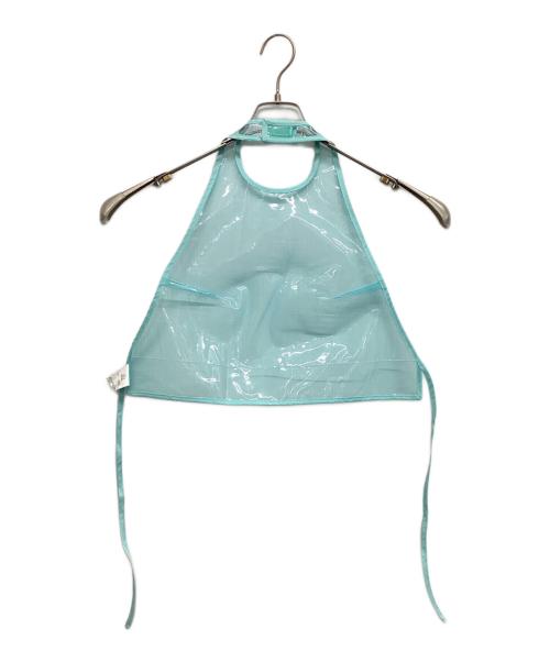 FUMIKA UCHIDA（フミカウチダ）FUMIKA UCHIDA (フミカウチダ) VINYL/TULLE BIB ブルー サイズ:Freeの古着・服飾アイテム