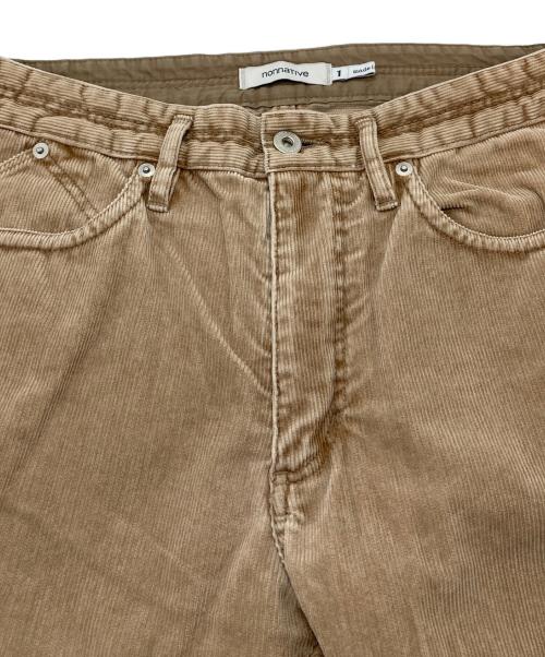 nonnative（ノンネイティブ）nonnative (ノンネイティブ) パンツ　DWELLER 5P JEANS 01 T/C CORD SULFUR  ドゥエラー 5P ジーンズ 01 T/C コード サルファー　日本製 ベージュ サイズ:1の古着・服飾アイテム