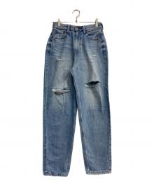RED CARD（レッドカード）の古着「ルーズテーパードダメージデニム」｜ブルー