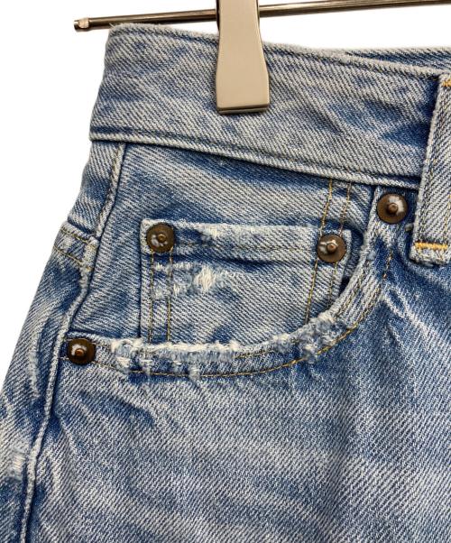 RED CARD（レッドカード）RED CARD (レッドカード) ルーズテーパードダメージデニム ブルー サイズ:23の古着・服飾アイテム