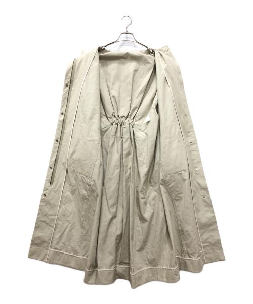 LOHEN（ローヘン）LOHEN (ローヘン) ハイカウントサイドベルテッドコート アイボリー サイズ:Fの古着・服飾アイテム