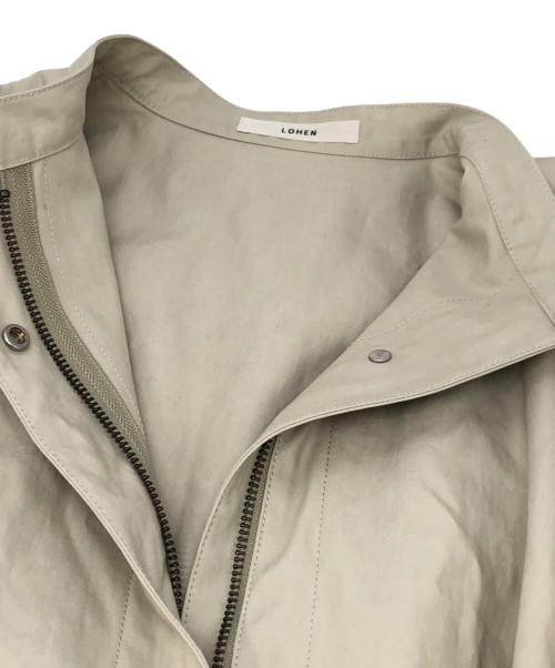 LOHEN（ローヘン）LOHEN (ローヘン) ハイカウントサイドベルテッドコート アイボリー サイズ:Fの古着・服飾アイテム