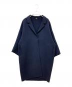 MUSE de Deuxieme Classeミューズ ドゥーズィエム クラス）の古着「ウールアンゴラリバーコート」｜ネイビー