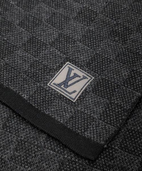 LOUIS VUITTON（ルイ ヴィトン）LOUIS VUITTON (ルイ ヴィトン) ウールマフラー ブラック サイズ:下記参照の古着・服飾アイテム
