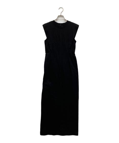 Mame Kurogouchi（マメクロゴウチ）Mame Kurogouchi (マメクロゴウチ) Cotton Jersey Sleeveless Dress ブラック サイズ:2の古着・服飾アイテム