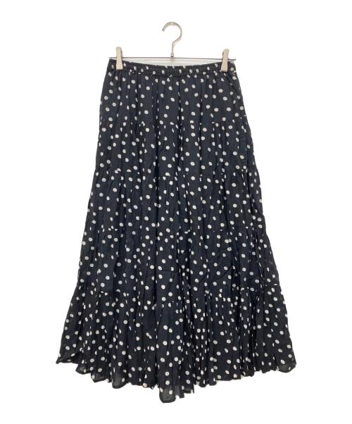 BEARDSLEY（ビアズリー）BEARDSLEY (ビアズリー) クリンクルドットスカート ネイビー サイズ:Freeの古着・服飾アイテム