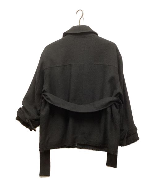 MANOF（マノフ）MANOF (マノフ) TWEED MIDI COAT ブラック サイズ:FREEの古着・服飾アイテム