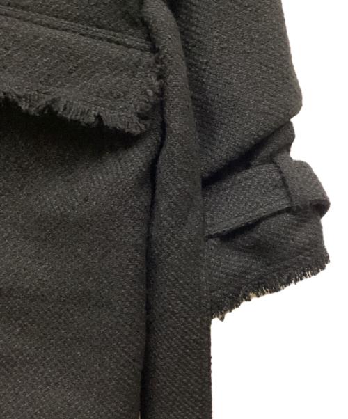 MANOF（マノフ）MANOF (マノフ) TWEED MIDI COAT ブラック サイズ:FREEの古着・服飾アイテム