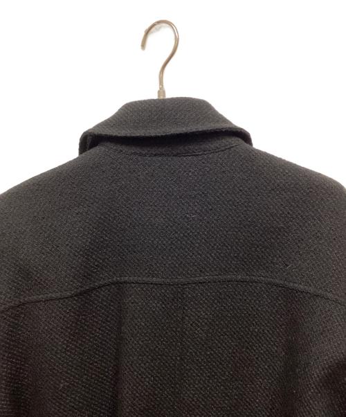 MANOF（マノフ）MANOF (マノフ) TWEED MIDI COAT ブラック サイズ:FREEの古着・服飾アイテム