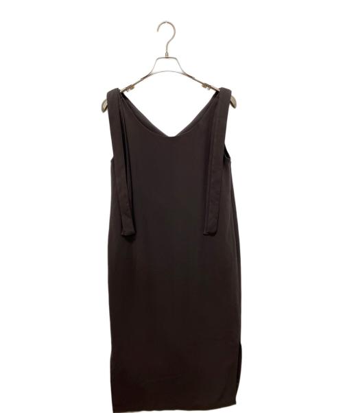 Noble（ノーブル）Noble (ノーブル) ウォッシャブルジョーゼット2wayワンピース ブラウン サイズ:36の古着・服飾アイテム