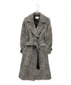 Pinky & Dianneピンキーアンドダイアン）の古着「ロービングツイードコート」｜ブラック