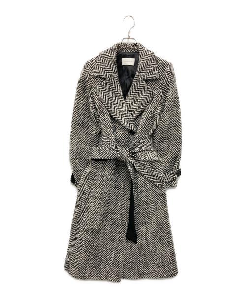 Pinky & Dianne（ピンキーアンドダイアン）Pinky & Dianne (ピンキーアンドダイアン) ロービングツイードコート ブラック サイズ:38の古着・服飾アイテム