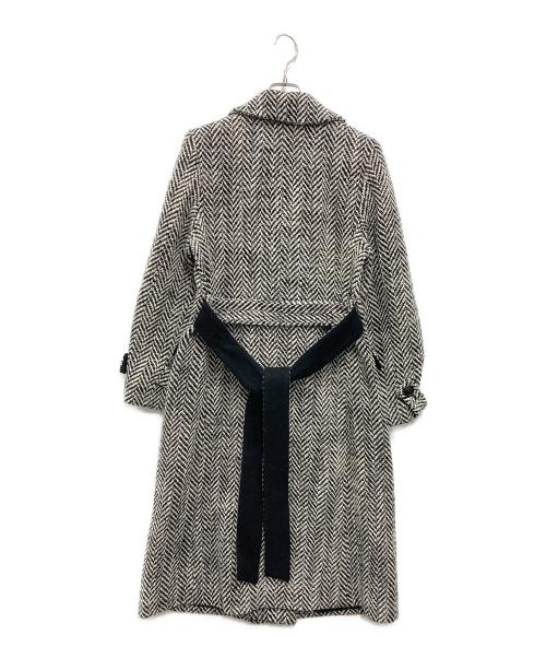 Pinky & Dianne（ピンキーアンドダイアン）Pinky & Dianne (ピンキーアンドダイアン) ロービングツイードコート ブラック サイズ:38の古着・服飾アイテム