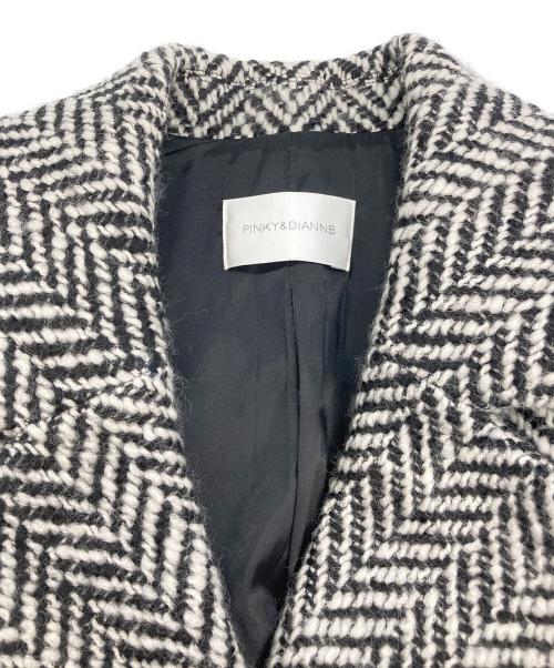 Pinky & Dianne（ピンキーアンドダイアン）Pinky & Dianne (ピンキーアンドダイアン) ロービングツイードコート ブラック サイズ:38の古着・服飾アイテム