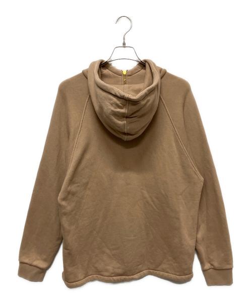 GUCCI（グッチ）GUCCI (グッチ) ヴィンテージロゴ＆シェリーラインハーフジップフーディ ベージュ サイズ:XSの古着・服飾アイテム