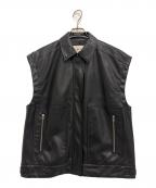 RAY BEAMSレイ ビームス）の古着「フェイクレザー フライト ベスト」｜ブラック