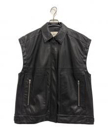RAY BEAMS（レイ ビームス）の古着「フェイクレザー フライト ベスト」｜ブラック