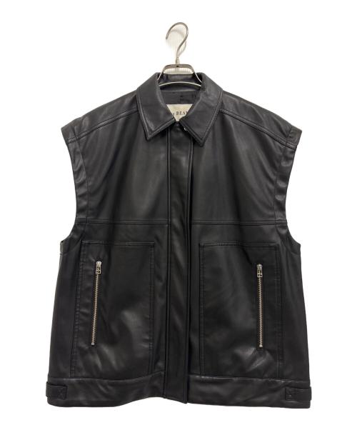 RAY BEAMS（レイ ビームス）RAY BEAMS (レイ ビームス) フェイクレザー フライト ベスト ブラック サイズ:ONE  SIZEの古着・服飾アイテム