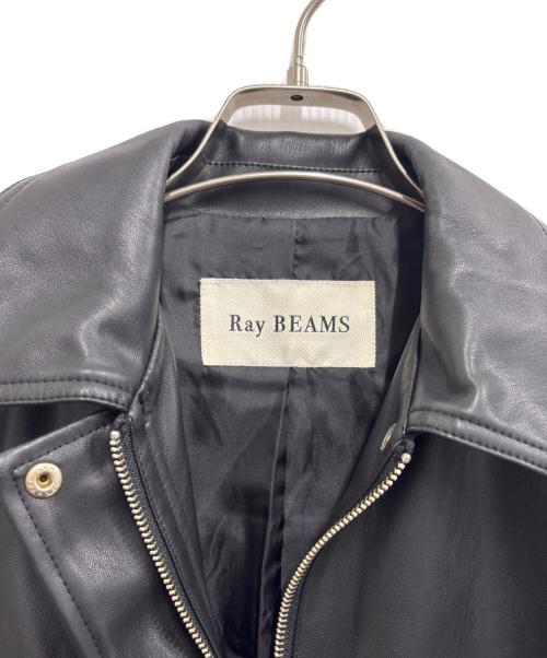 RAY BEAMS（レイ ビームス）RAY BEAMS (レイ ビームス) フェイクレザー フライト ベスト ブラック サイズ:ONE  SIZEの古着・服飾アイテム