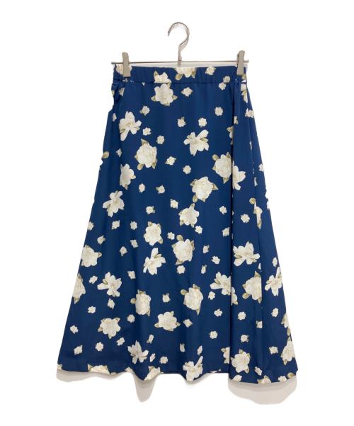 INGEBORG（インゲボルグ）INGEBORG (インゲボルグ) くちなしpt.スカート ブルー サイズ:9の古着・服飾アイテム