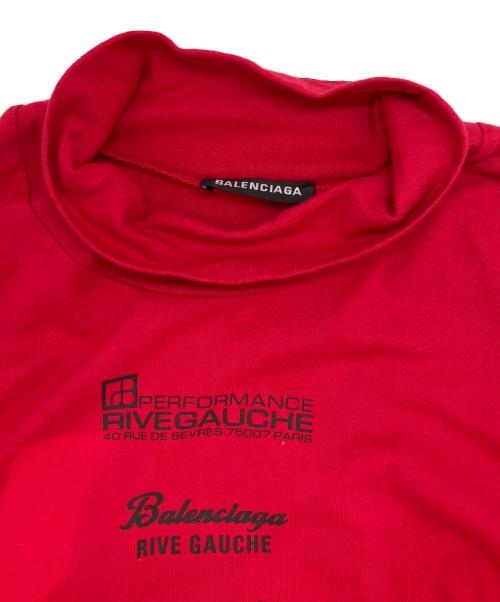 BALENCIAGA（バレンシアガ）BALENCIAGA (バレンシアガ) Multi Logo Turtle Neck Long Sleeve レッド サイズ:Sの古着・服飾アイテム