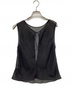 Plageプラージュ）の古着「COTTON SILK SHEER N/S ブラウス」｜ブラック