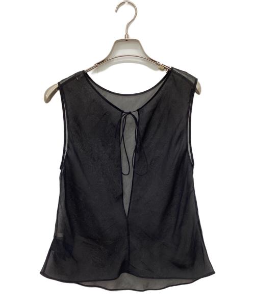 Plage（プラージュ）Plage (プラージュ) COTTON SILK SHEER N/S ブラウス ブラック サイズ:Freeの古着・服飾アイテム