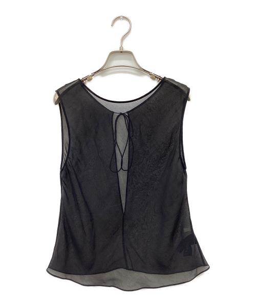 Plage（プラージュ）Plage (プラージュ) COTTON SILK SHEER N/S ブラウス ブラック サイズ:Freeの古着・服飾アイテム