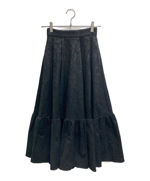 HER LIP TO（ハーリップトゥ）Her lip to (ハーリップトゥ) Floral Jacquard Volume Skirt ブラック サイズ:Sの古着・服飾アイテム