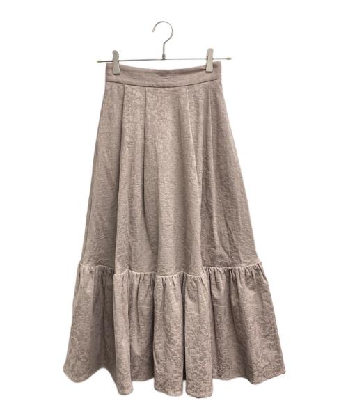 HER LIP TO（ハーリップトゥ）Her lip to (ハーリップトゥ) Floral Jacquard Volume Skirt ベージュ サイズ:Sの古着・服飾アイテム