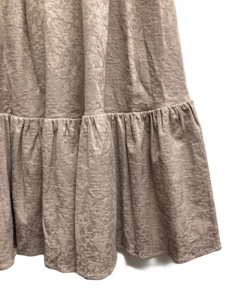 HER LIP TO（ハーリップトゥ）Her lip to (ハーリップトゥ) Floral Jacquard Volume Skirt ベージュ サイズ:Sの古着・服飾アイテム