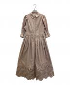 HER LIP TOハーリップトゥ）の古着「Back Lace Midi Shirt Dress」｜ピンク