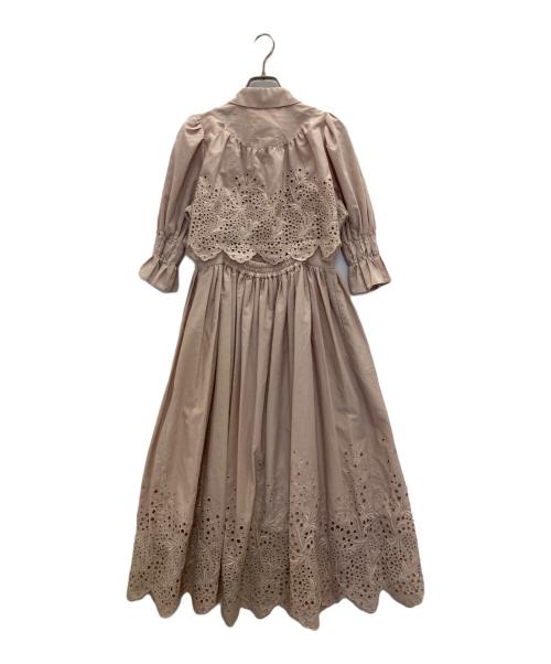 HER LIP TO（ハーリップトゥ）Her lip to (ハーリップトゥ) Back Lace Midi Shirt Dress ピンク サイズ:Sの古着・服飾アイテム