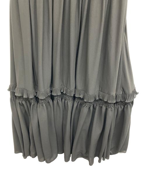 L'AUBE BLANC（ローブ ブラン）L'AUBE BLANC (ローブ ブラン) Pleats collar Chiffon Dress ブラック サイズ:Sの古着・服飾アイテム