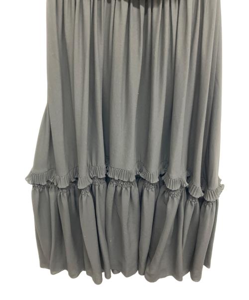 L'AUBE BLANC（ローブ ブラン）L'AUBE BLANC (ローブ ブラン) Pleats collar Chiffon Dress ブラック サイズ:Sの古着・服飾アイテム