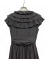 中古・古着 L'AUBE BLANC (ローブ ブラン) Pleats collar Chiffon Dress ブラック サイズ:S：15000円