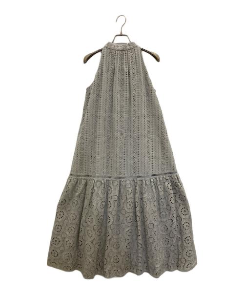 HER LIP TO（ハーリップトゥ）Her lip to (ハーリップトゥ) Lace-trimmed Belted Dress グレー サイズ:Sの古着・服飾アイテム