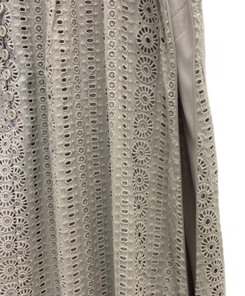 HER LIP TO（ハーリップトゥ）Her lip to (ハーリップトゥ) Lace-trimmed Belted Dress グレー サイズ:Sの古着・服飾アイテム