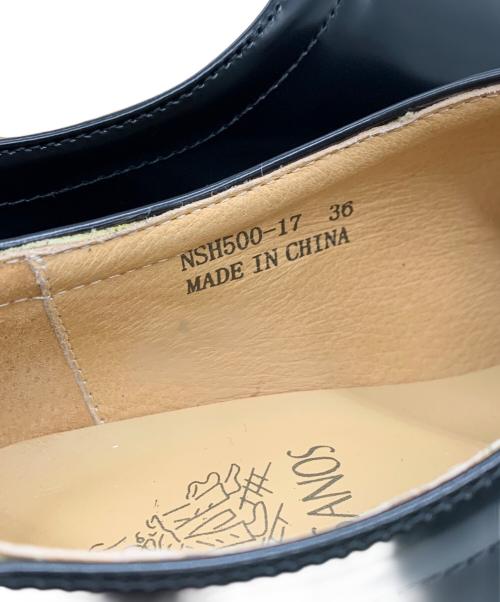 ARTESANOS（アルテサノス）ARTESANOS (アルテサノス) レザーベルト スリット ローファー ブラック サイズ:36の古着・服飾アイテム