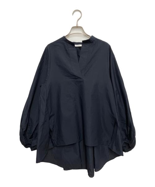 DOMELLE（ドメル）DOMELLE (ドメル) ギャザースリーブシャツ ネイビー サイズ:9の古着・服飾アイテム