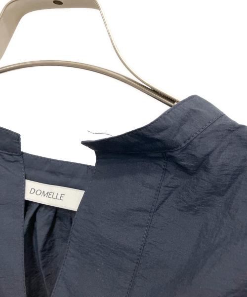 DOMELLE（ドメル）DOMELLE (ドメル) ギャザースリーブシャツ ネイビー サイズ:9の古着・服飾アイテム