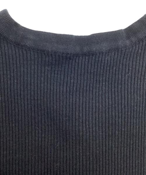 AURALEE（オーラリー）AURALEE (オーラリー) GIZA HIGH GAUGE RIB KNIT SHORT CARDIGAN ブラック サイズ:1の古着・服飾アイテム